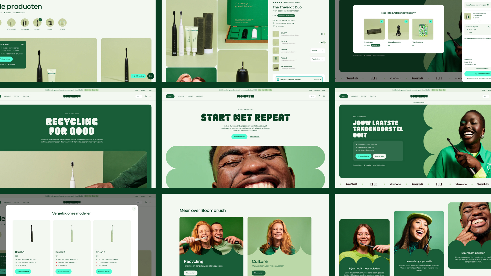 Overview of Boombrush UI design and layout